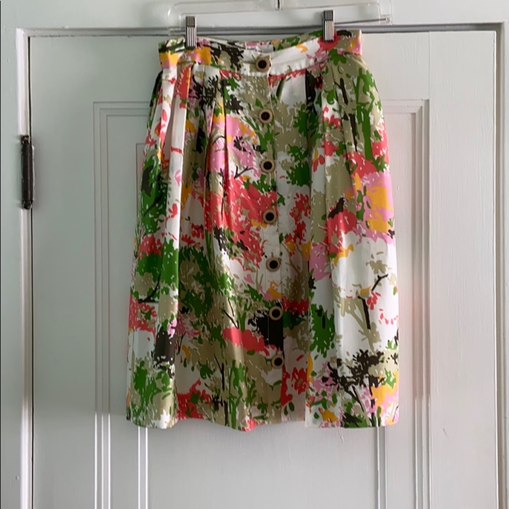Milly colorful button down skirt